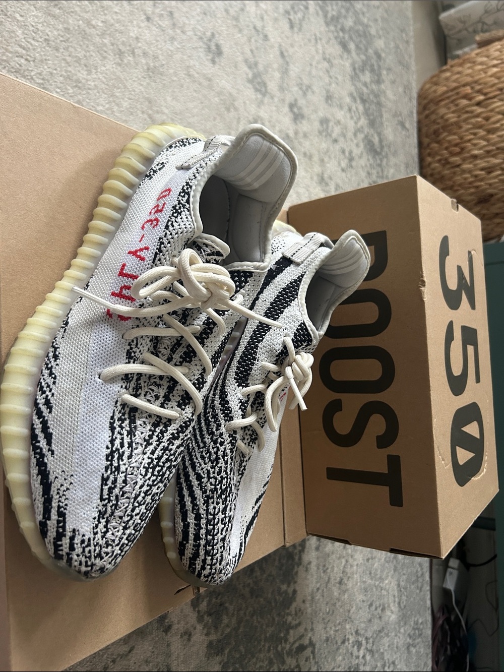 adidas Yeezy Boost 350 V2 White/Black with Red Accent
